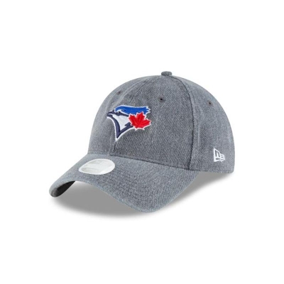 Grey Toronto Blue Jays Hat - New Era MLB Faded Denim 9TWENTY Adjustable Caps USA9450762